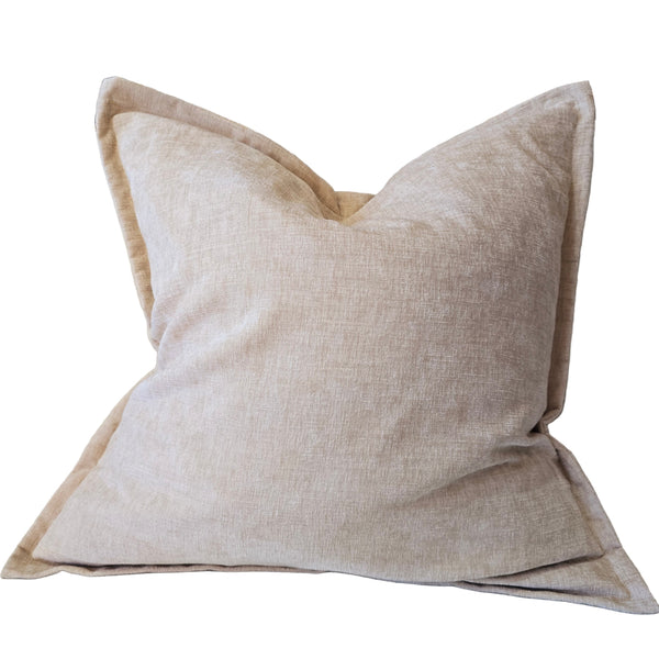 Palmer Velvet Cushion 55cm Square - Faint Coral Pink