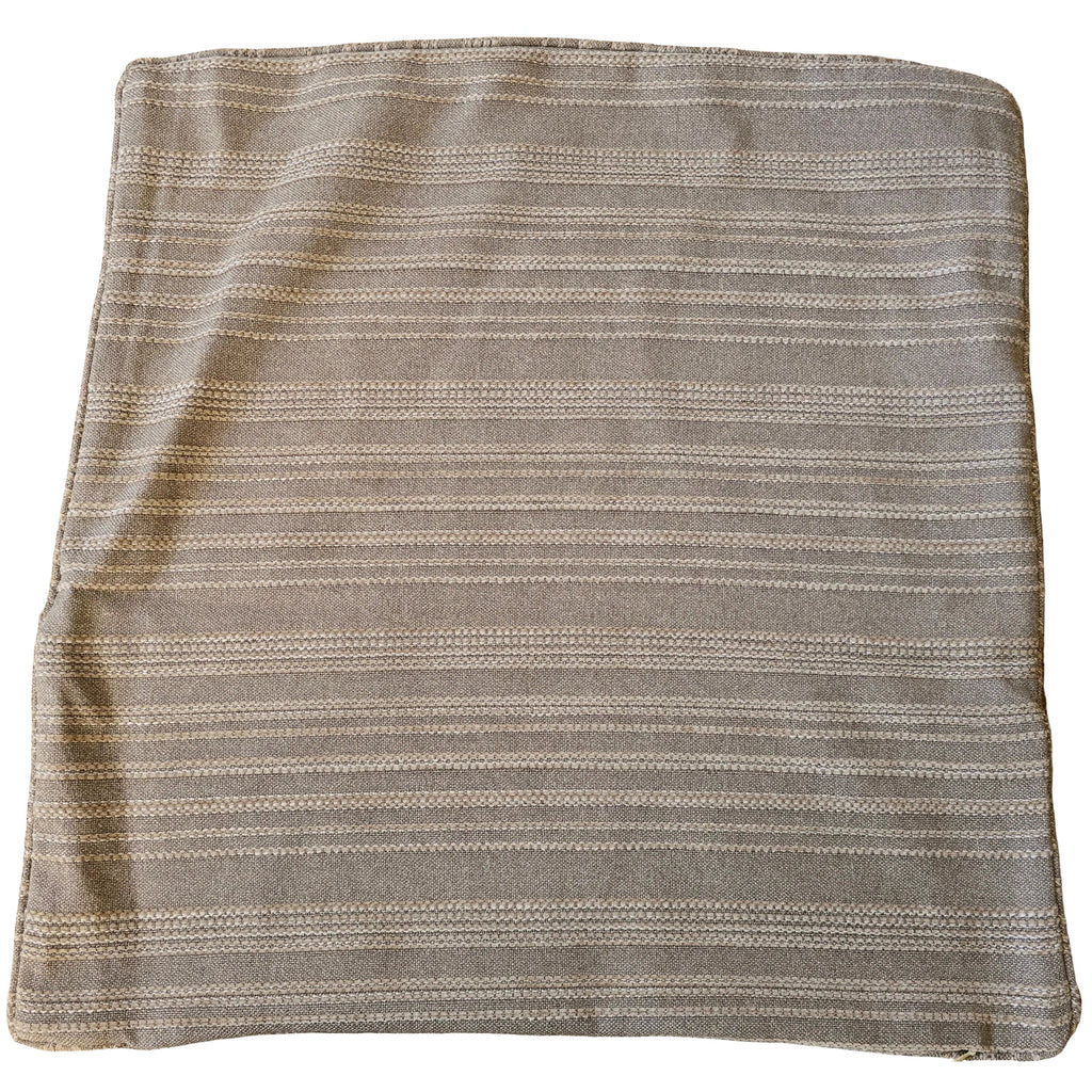 COVER ONLY - Greta Cushion 55cm Square - Stripe | Mushroom Taupe