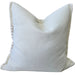 Calmey Hand-Stitched Artisan Cushion 55cm Square - Ivory White