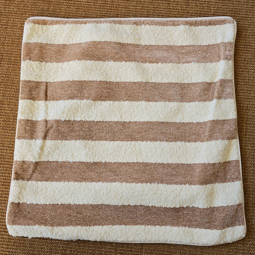 COVER ONLY - Daleyza Cushion 55cm Square - Striped | Persimmon