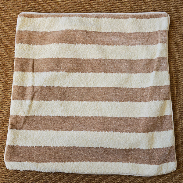COVER ONLY - Daleyza Cushion 55cm Square - Striped | Persimmon