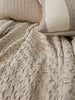 Maeve Linen Cotton 2 Sided Massive Throw Bedcover 130cm x 220cm - Natural Oatmeal