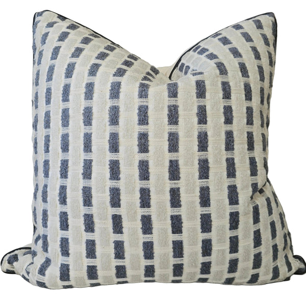 Lattice Cushion 55cm Square - Slate Blue