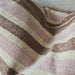 Maeve Cushion 55cm Square - Chocolate Brown | Soft Mauve Lavender Stripe