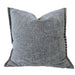 Calmey Hand-Stitched Artisan Cushion 55cm Square - Slate Grey