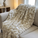 The Dune Tufted Faux Fur Throw 150x230cm - Light Sage Green