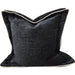 The Retro Slow Corduroy Cushion 55cm Square - Soft Black