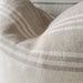 The Anchor Heavyweight Linen Cushion 55cm Square - Cream White | Natural Beige Stripe