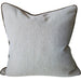Hailey Linen Chenille Cushion 55cm Square - Natural with Camel Brown Piping