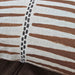 Tribal Artisan Block Printed Heavy Weight Pure French Linen Cushion 55cm Square - Mocha Mousse | Dark Brown Dotted
