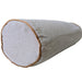 LAST ONE - Hailey Linen Chenille Cushion Bolster 60cm Length - Natural with Bosc Pear Piping