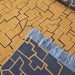 Serene Reversable Massive Throw Bedcover 140cm x 220cm  - Bright Orange | Abstract Black