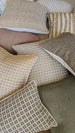Summer Solace Cushion 55cm Square - Espresso Stripe | Natural