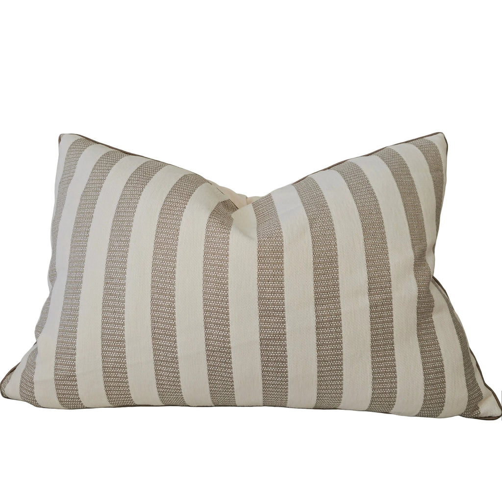 Ava Cushion 40x60cm Lumbar - Dark Brown | Off White