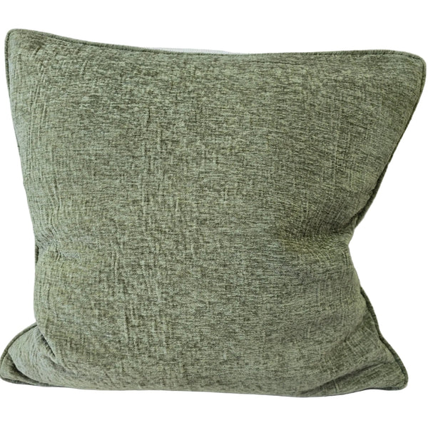Sienna Velvet Cushion 55cm Square - Moss Green