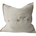 The Grounded Hand-loomed Rustic Texture Pure French Linen 55cm square - Chunky Basketweave