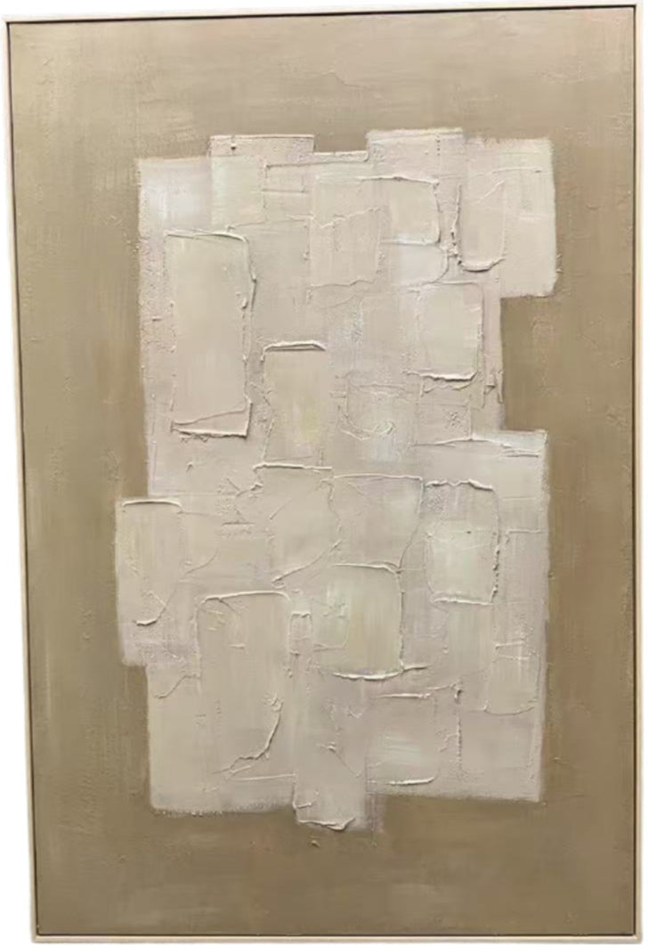 H098 Oak Framed Full Hand Painted Artwork 120 cm x 80 cm