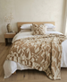 Zola Massive Throw  150cm x 230cm -  Ginger Brown | Off-White