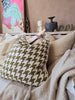 Houndstooth Cushion 55cm Square - Olive Green