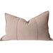 Eveleigh Stonewashed Linen Cotton Cushion 40x60cm Lumbar - Dark Nude | Embroidery Double Striped