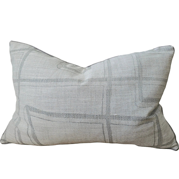 Tara Abstract Cushion 40x60cm Lumbar - Light Grey | Off White