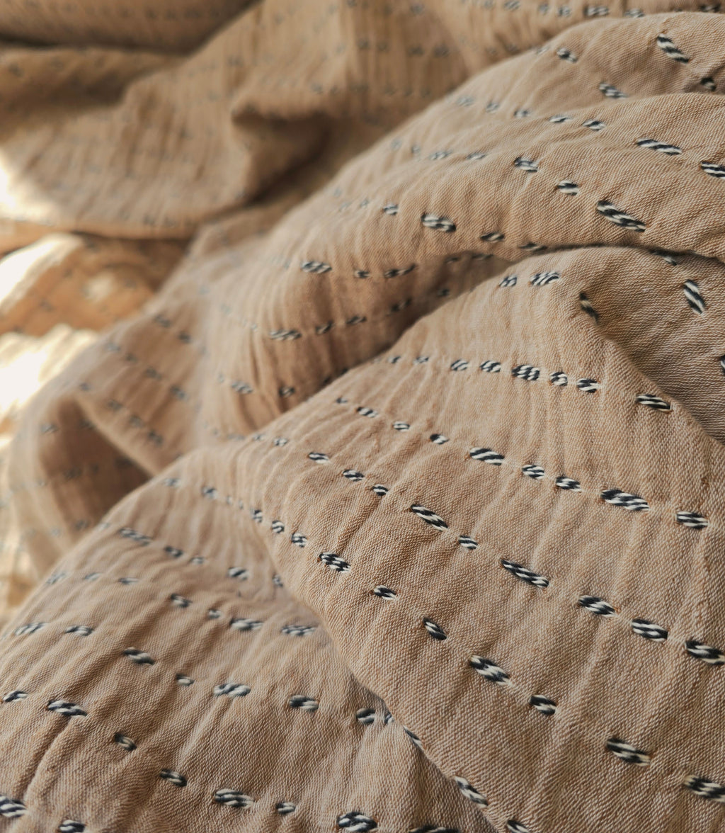Amelia Cotton Massive Throw 150cm x 230cm - Smoky Salmon