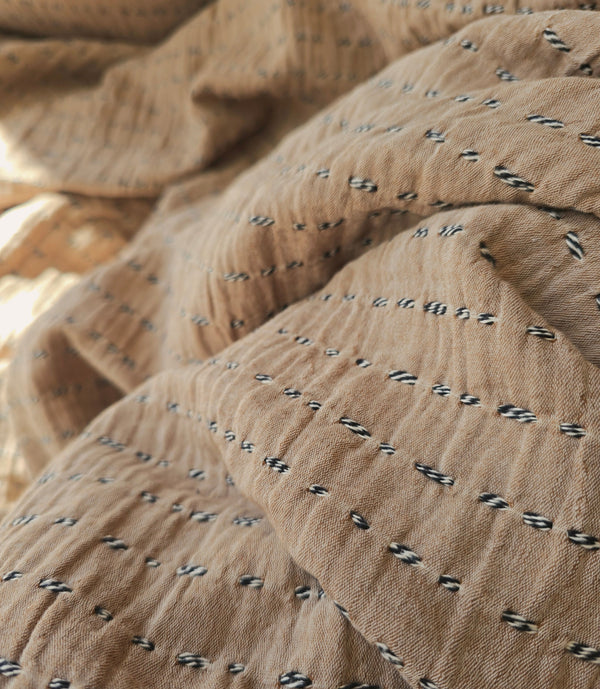 Amelia Cotton Massive Throw 150cm x 230cm - Smoky Salmon