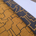 Serene Reversable Massive Throw Bedcover 140cm x 220cm  - Bright Orange | Abstract Black