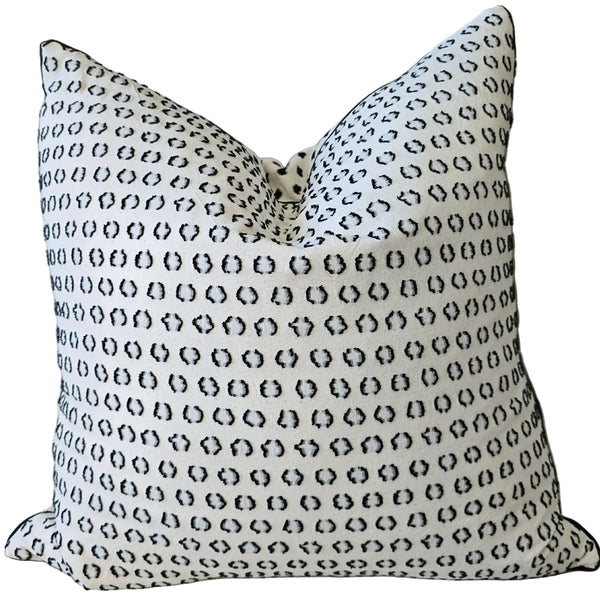 Zuri Reversible Monochrome Cushion 55cm Square - Black | Ivory