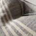 The Anchor Heavyweight Linen Cushion 55cm Square - Natural | Charcoal Grey Stripe