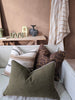Sadie Cushion 40x60cm Lumbar - Brown Black Striped