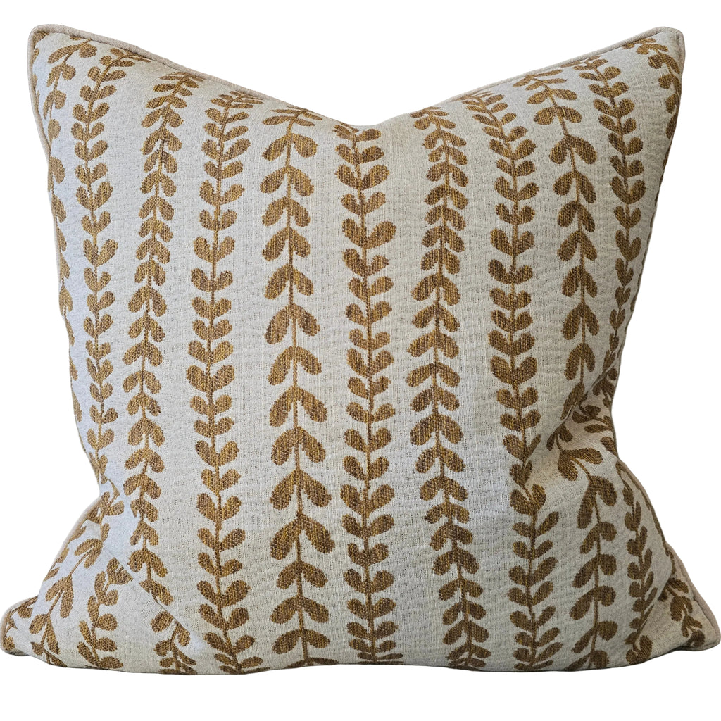 Summer Solace Cushion 55cm Square - Warm Golden Ochre | Natural