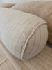 Lara Linen Cotton Massive Bed Cover 270cm x 270cm  - Natural Stripe