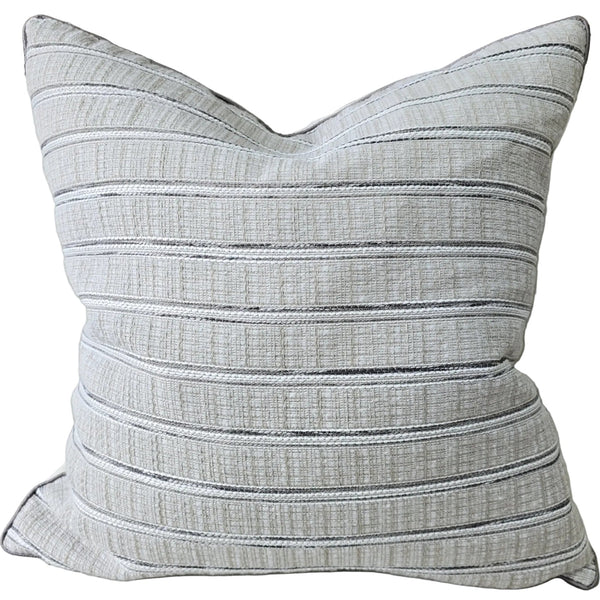 Classic Stave Cushion 55cm Square - Dark Brown | Slate Grey