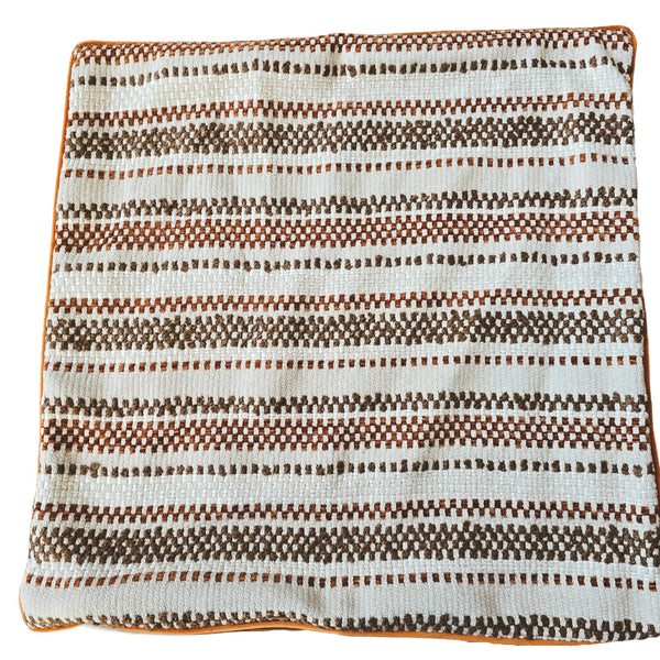 COVER ONLY - Akira Textured Cushion 55cm Square - Brown | Beige | Warm Rust