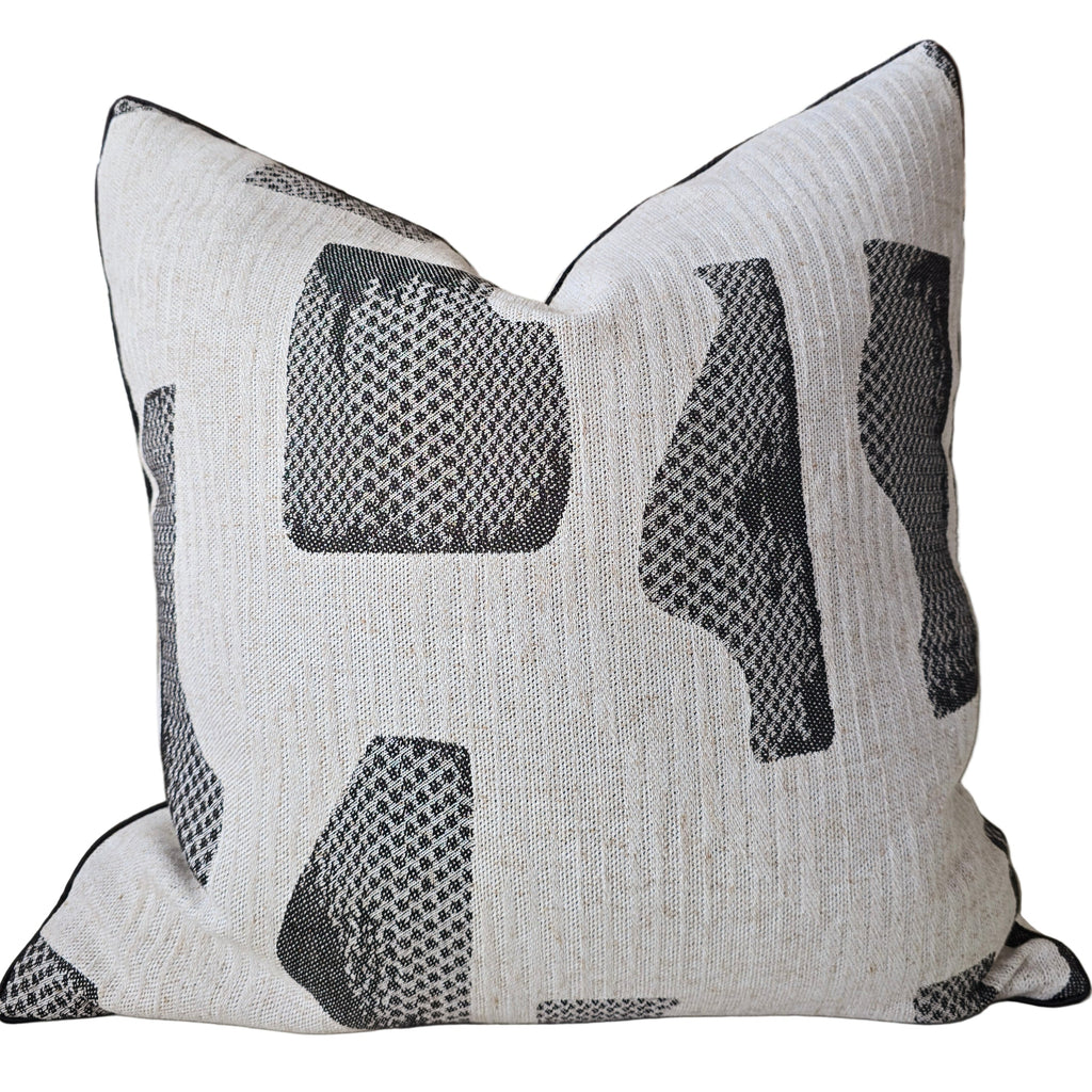 Anya Cushion 55cm Square - Natural | Black