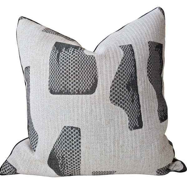 Anya Cushion 55cm Square - Natural | Black