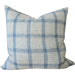 Dylan Linen Cushion 55cm Square - Plaid Blue