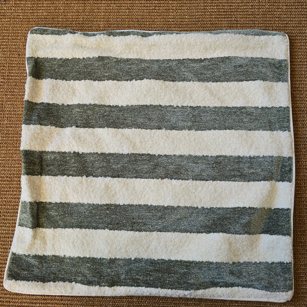 COVER ONLY - Daleyza Cushion 55cm Square - Striped | Moss Green