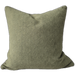 Hailey Linen Chenille Cushion 55cm Square - Olive Green with Natural Piping