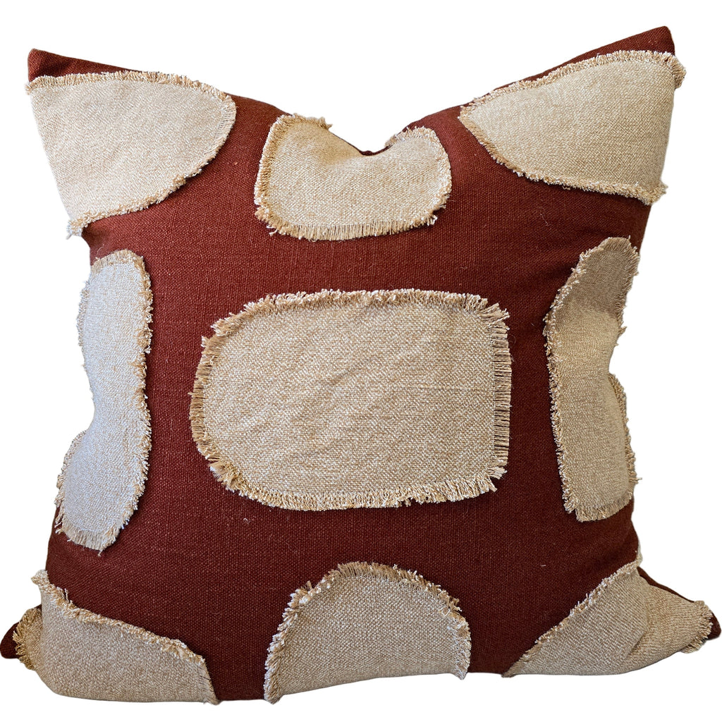 Fia Linen Cotton Cushion 55cm Square - Chili Peper | Peach
