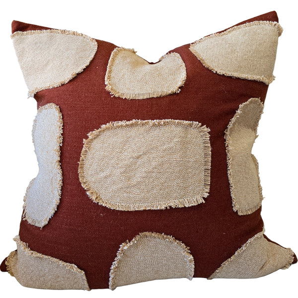 Fia Linen Cotton Cushion 55cm Square - Chili Peper | Peach