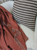 Rhea Linen Fringe Massive Throw 140x230cm  - Chilli Pepper