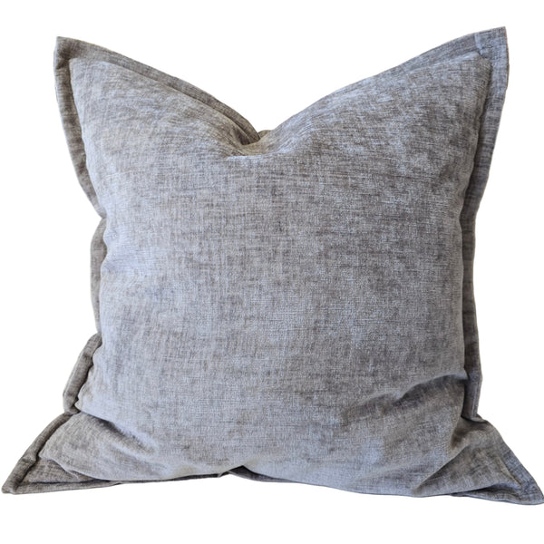 Palmer Velvet Cushion 55cm Square - Grey