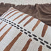 Tribal Artisan Block Printed Heavy Weight Pure French Linen Cushion 55cm Square - Mocha Mousse | Dark Brown Dotted
