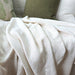 Libbie Linen Blend Massive Throw Bedcover 150cm x 220cm- White