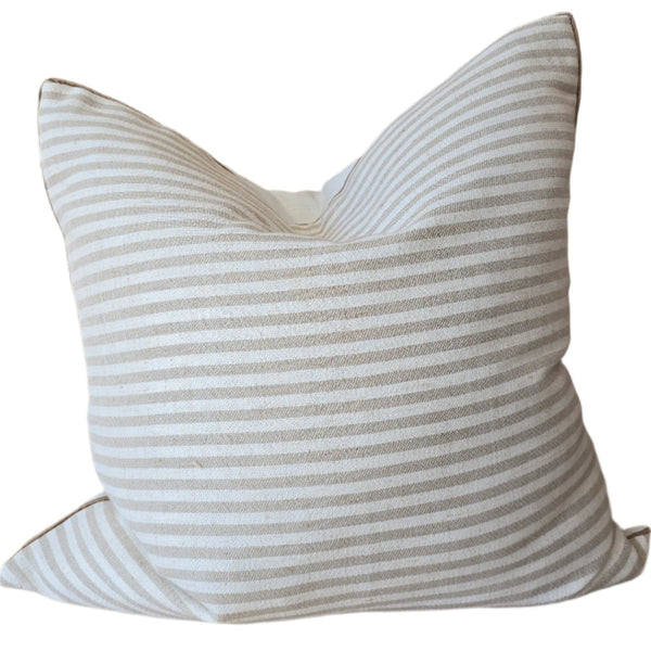Cora Cushion 55cm Square - Natural Striped