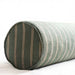 PREORER MID MAY | Arden 100% Linen Cushion Bolster 60cm Length - Forest Green | Pinstripe Light Tan