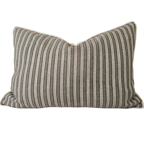 Daphne Cushion 40x60cm Lumbar - Grey Green | Oatmeal