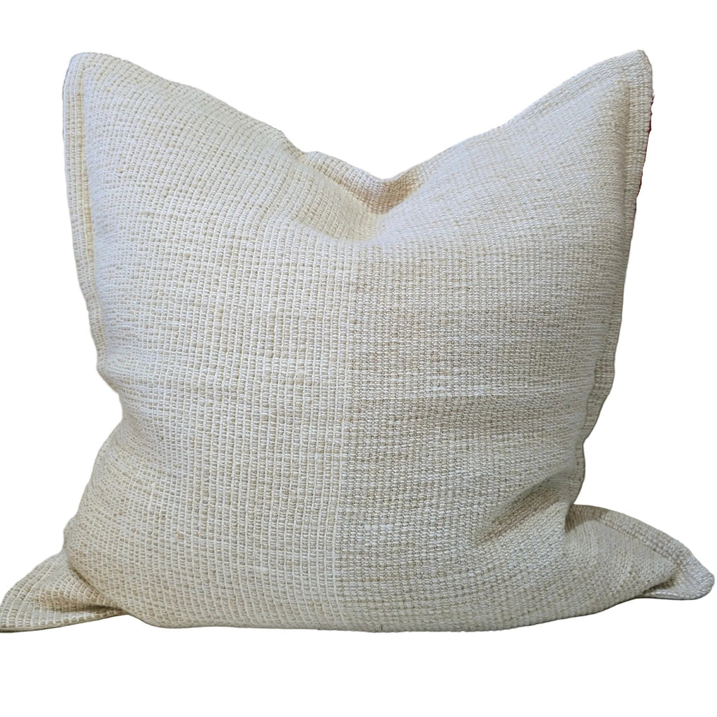 Handloomed Linen Cushion 55cm Square - Natural | Oatmeal